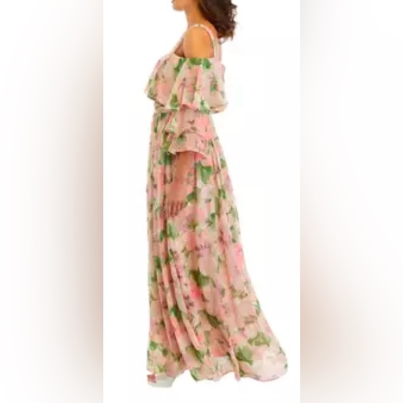 Taylor Off the Shoulder Solid Organza Fit and Flare Dress Size 10 - Picture 4 of 5